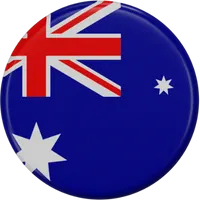 Australia flag round 3d